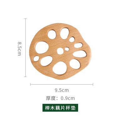 En stock creativo taza estera de madera de aislamiento de kung fu taza de té titular de la raíz de loto de haya pieza de montaña estufa hirviendo taza de té estera