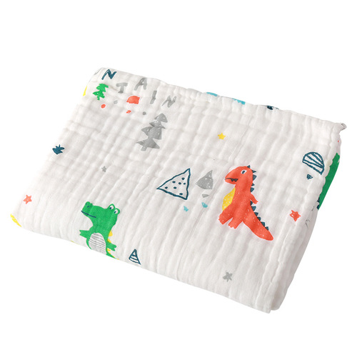 Pure cotton high-density gauze baby bath towel children cartoon Class A baby blanket absorbent towel 70*140