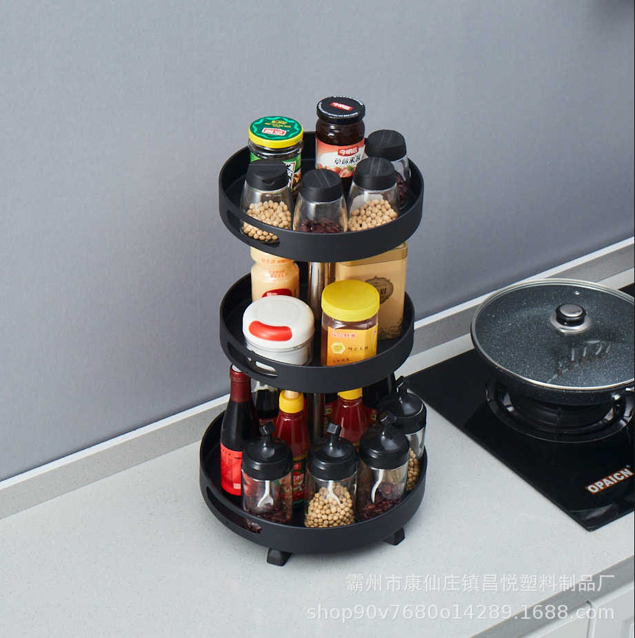 새로운 3 층 검은 색 "직경 31CM" 을 회전 할 수 있습니다.