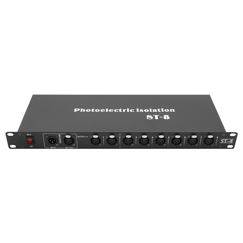 Amplificador de señal de luz DMX512 amplificador RDM etapa distribuidor 4-Way aislamiento fotoeléctrico 8-Way BOOSTER
