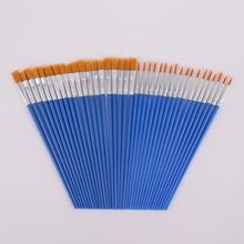 塑料平头勾线毛笔儿童diy石膏陶瓷彩绘画笔手绘涂鸦水彩丙烯笔刷