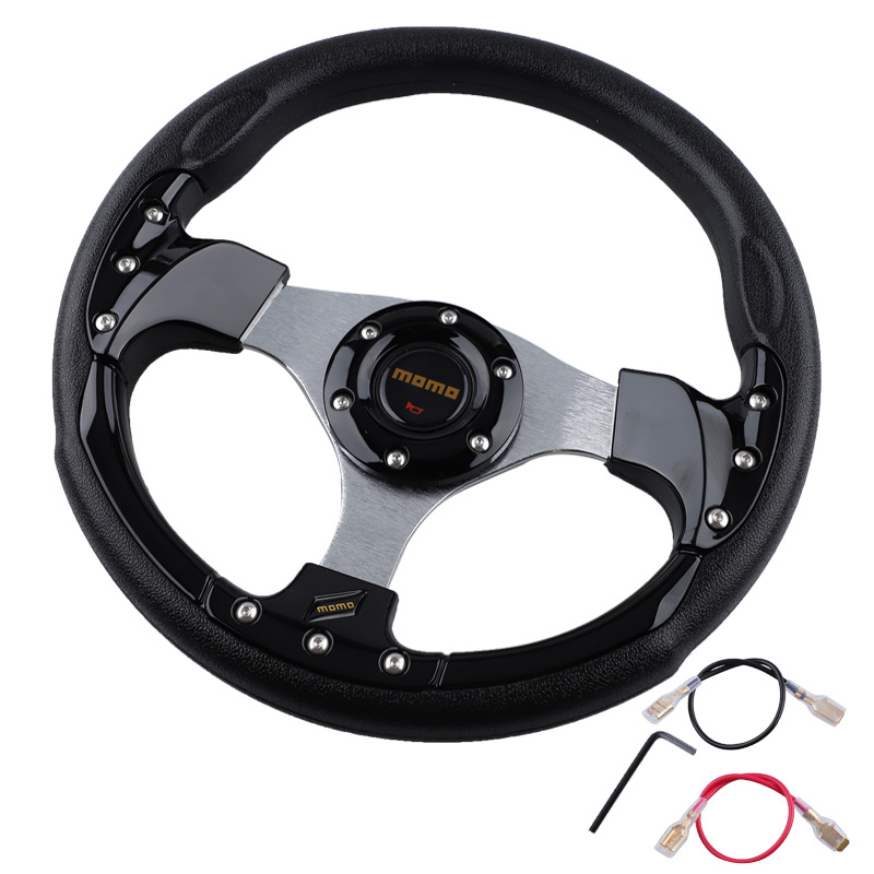 Momo Car Modified Steering Wheel Pu Racing Steering Wheel Competitive Game 13-Inch 320mm Go-Kart Steering Wheel