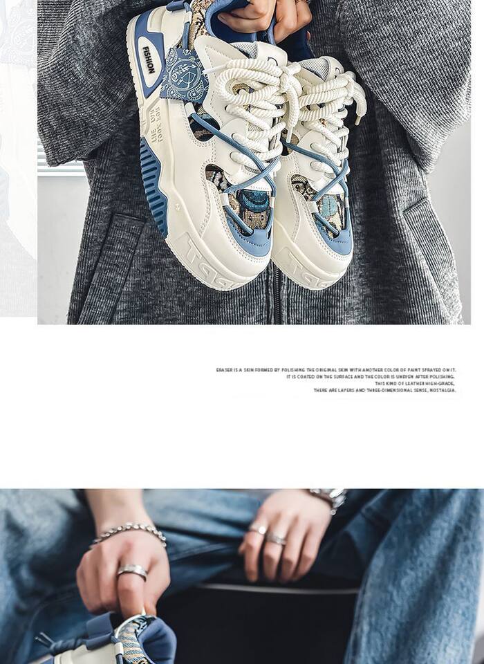 Giày sneaker nam cổ thấp đế dày tăng chiều cao, thiết kế phối màu cá tính, dây buộc phía trước — Kashi ST178, ST178 Milan, ST178 m xanh lục chi tiết 7