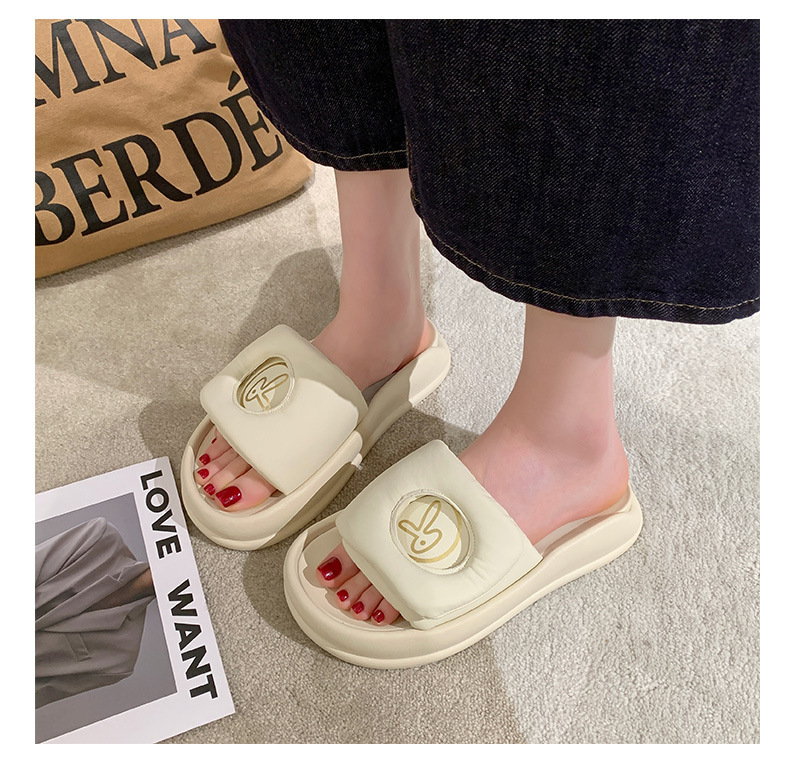 Trendy fashion single strap women's shoes 2023 summer new style women's poop feel comfortable breathable thick bottom outer sandals_voghion.com