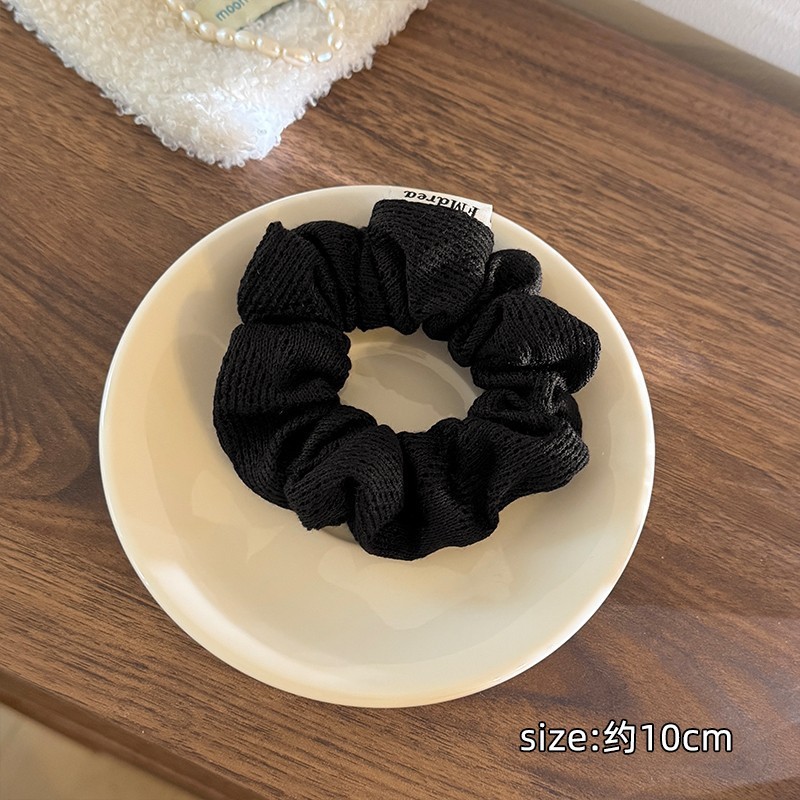 早秋新款针织大肠发圈女复古扎头发绳低马尾头绳温柔气质皮筋发饰|undefined