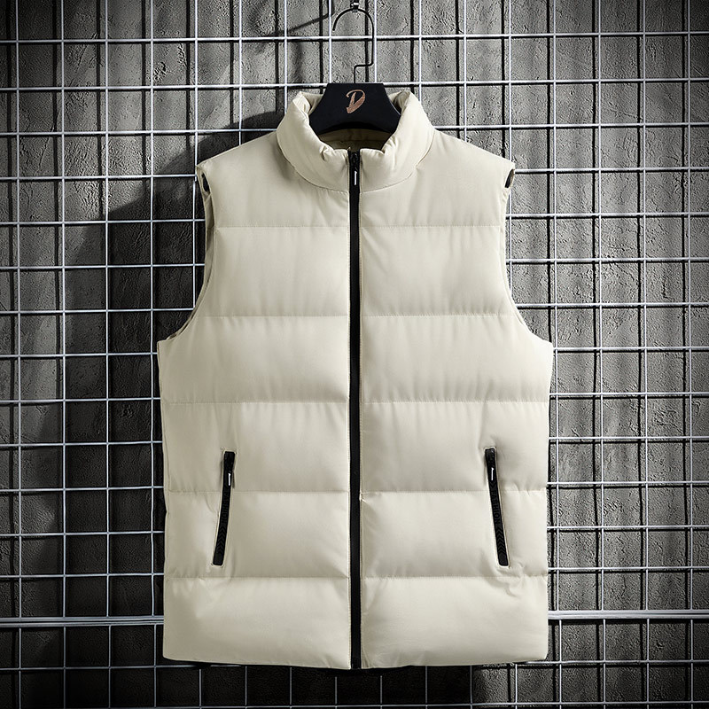 Chaleco de los hombres Otoño e Invierno ligero moda sin mangas chaleco nuevo chaleco exterior abrigo chaleco solapa