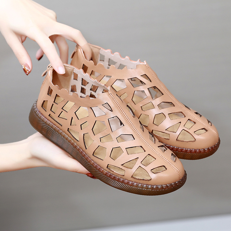 F2717 1120K GIÀY DÉP SANDAL NỮ DANOPEN BIG SIZE NGOẠI CỠ MŨI TRÒN ĐẾ MỀM MÙA HÈ GIÀY DÉP NỮ DA BÒ G04 SẢN PHẨM MỚI