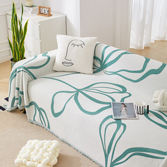 Nordic minimalist modern floral sofa throw blanket fully covers sofa cushion fabric seat pad anti-slip universal for all four seasons