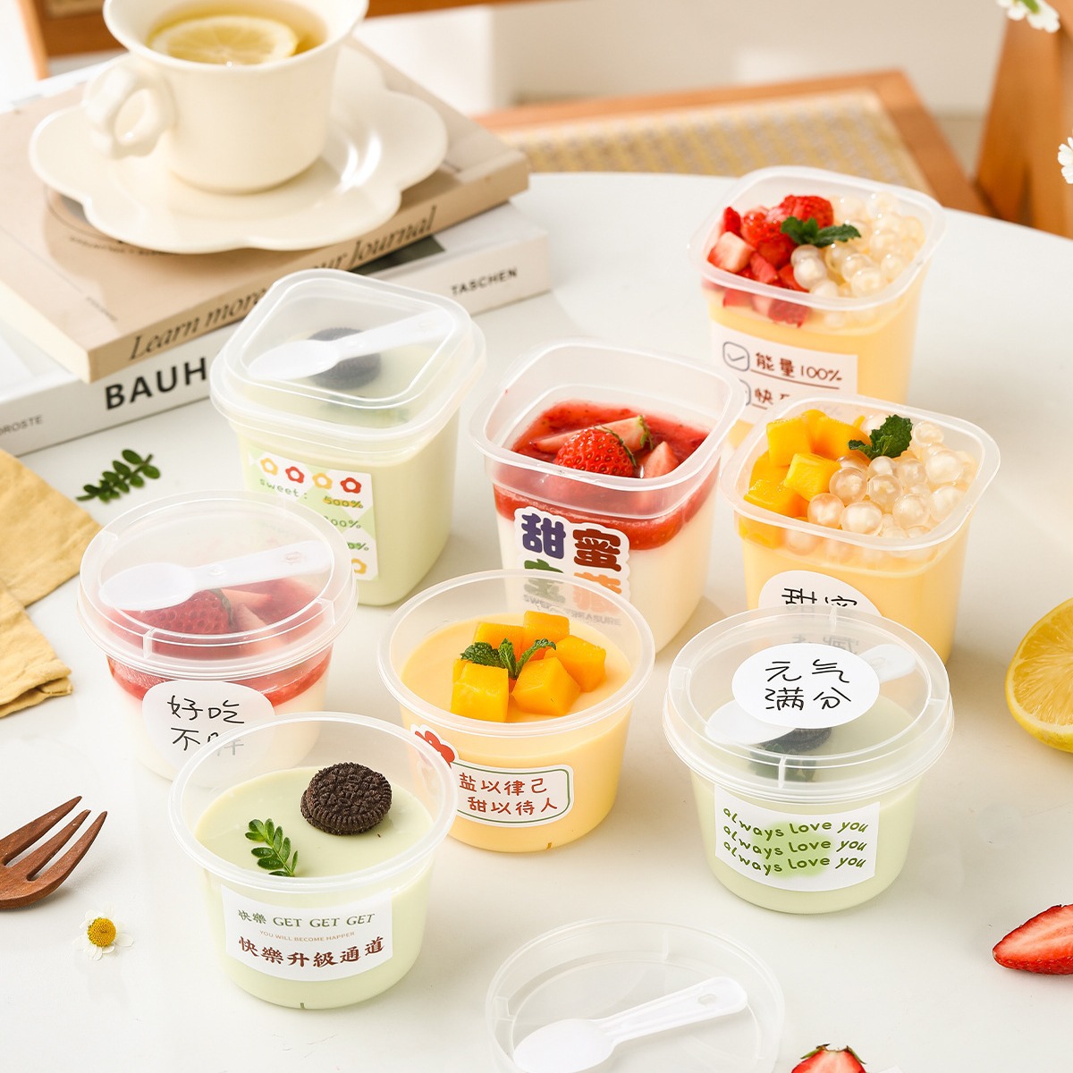 Double -skinned cup milk frozen ice cream bowl punch cup mousse…