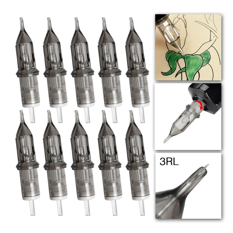 Disposable Tattoo Needle Integrated Needle Cutting Line Fog Xia 'an Ink Cartridge Needle Tattoo Pen Short Needle Green 10 Pack Cross Border