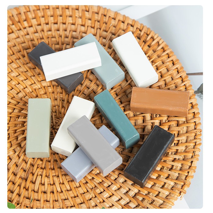 Wood wax 热熔超硬家具修补蜡块踢脚线橱柜修补白色钉眼填充蜡笔