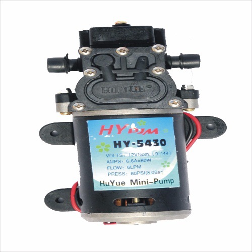 家用12v水泵电动喷雾器微型隔膜泵洗车高压水泵回流压力高自吸泵