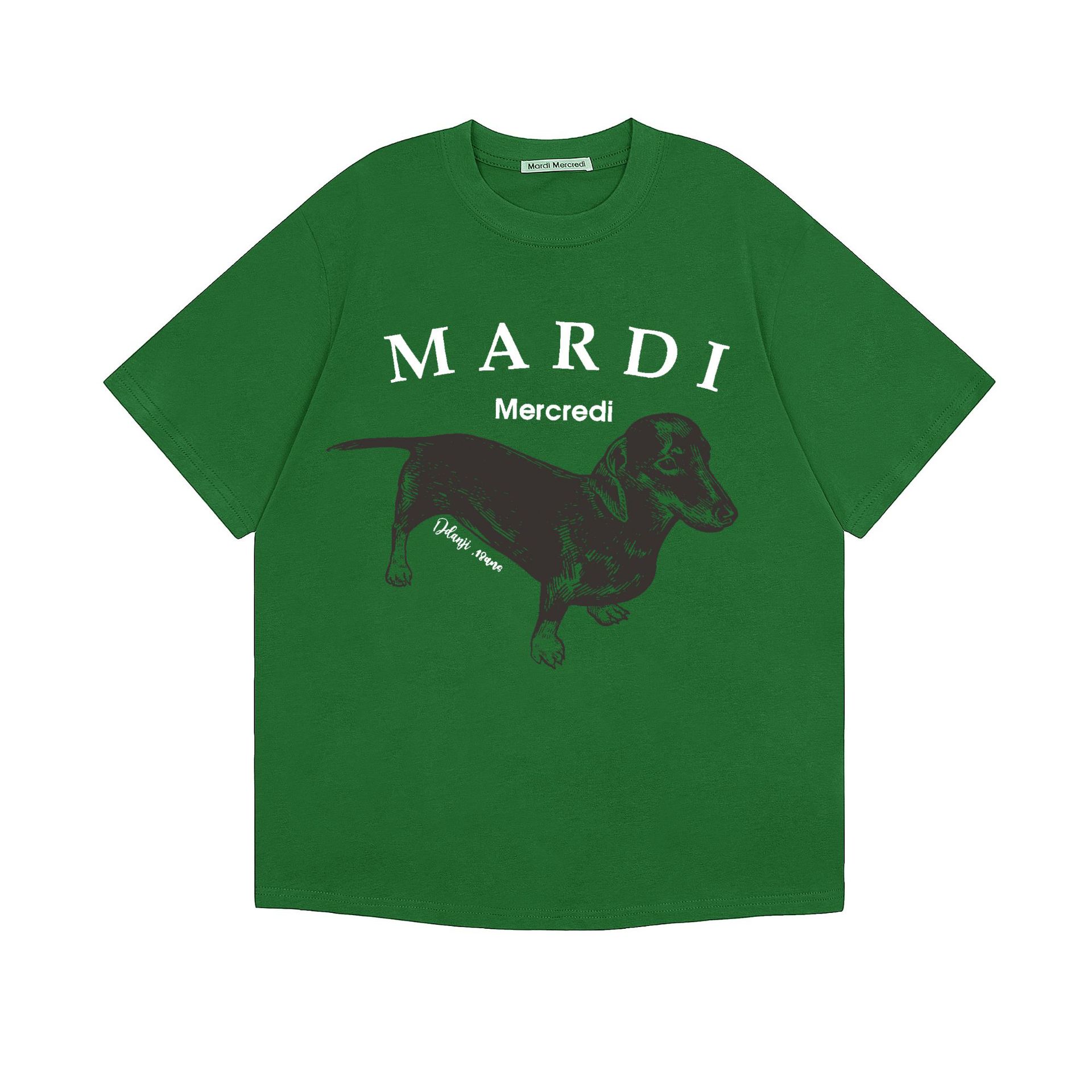 現物韓国潮牌Mardi半袖女性25夏新作デイジープリント丸襟純綿上着tシャツ代発