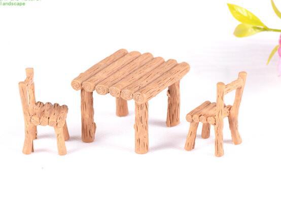 Bàn ghế vườn, tiểu cảnh rêu, trang trí, vật phẩm làm vườn, mini resin (z-CJ-256)