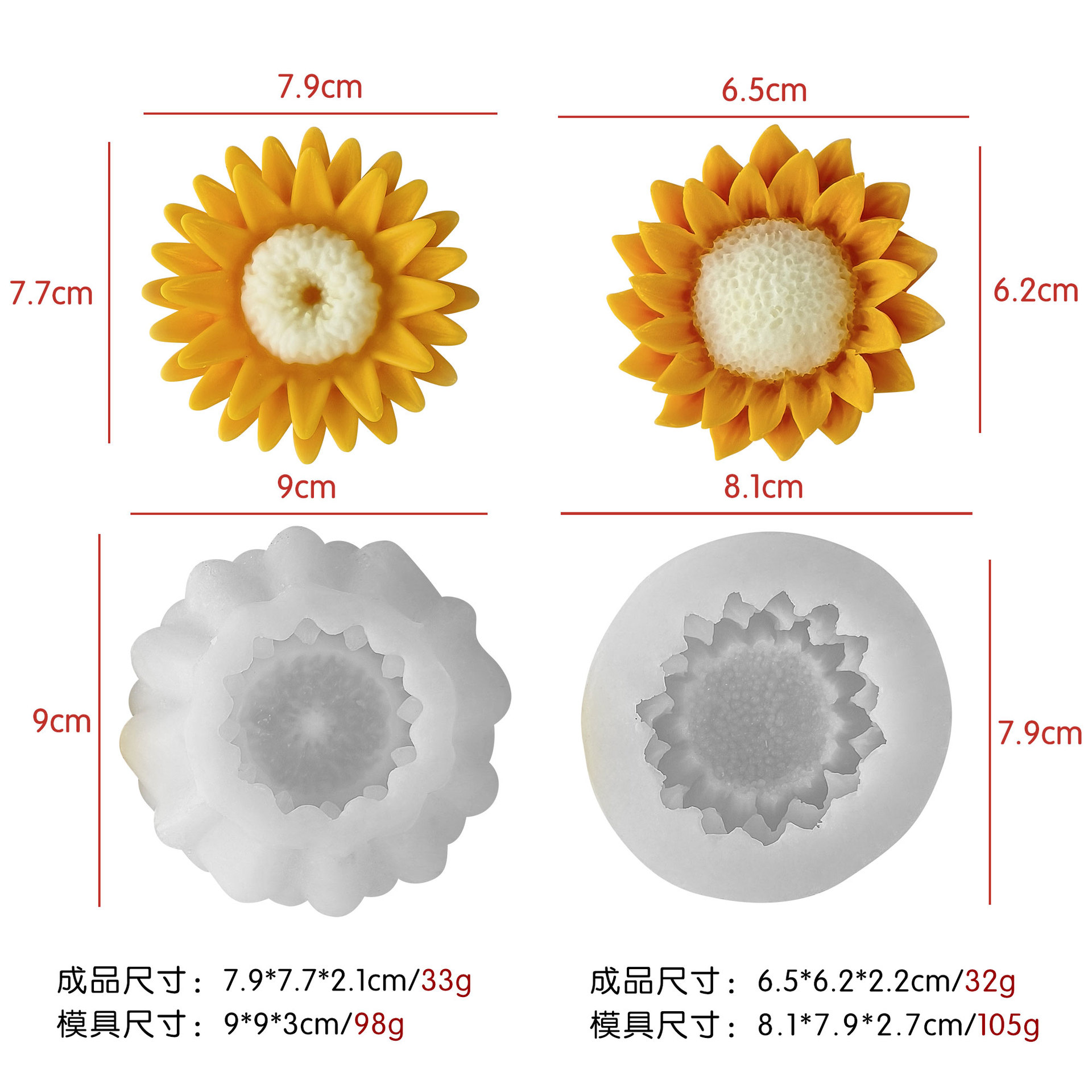 Jiahuimei tridimensional flor ramo vela diy molde de silicona tulipán flor aromaterapia vela hecha a mano jabón abrasivo