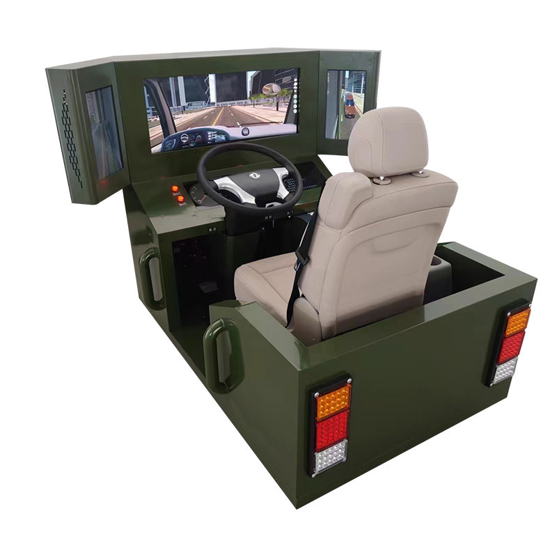 Car Driving Simulator for the Second Part of the Driving Test, a Dynamic Three-Screen Large Vehicle and Truck Driving Teaching Simulation Training Platform Car Driving Simulator for the Second Part of the Driving Test, a Dynamic Three-Screen Large Vehicle and Truck Driving Teaching Simulation Training Platform