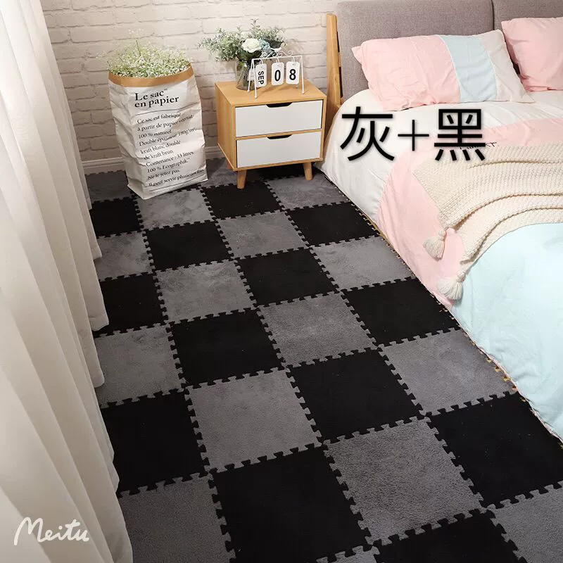 Модульные ковровые плитки 30×30×1,6 см, плитки с пазом, однотонные и многоцветные наборы