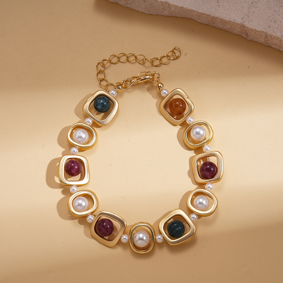 Medieval vintage diamantes geométricos oval pendientes collar ligero lujo nicho cadena clavícula juegos de joyería retro