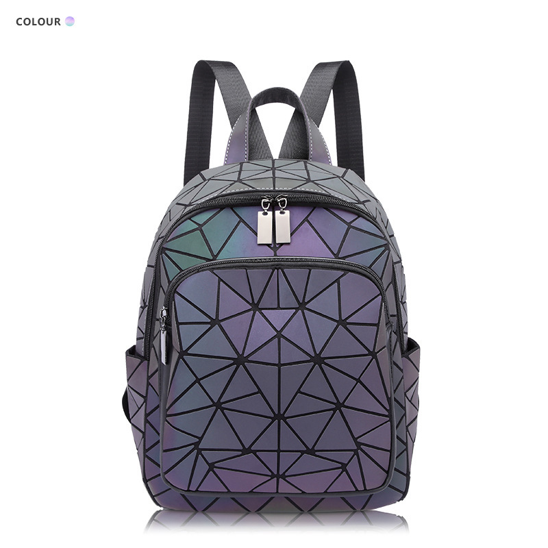 Foreign Trade 2025 New Model Backpack, Luminous Women's Backpack, Lightweight Large-Capacity School Bag, Fashionable Quilted Backpack for Women