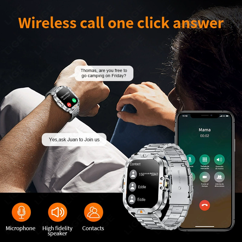 Водонепроницаемый браслет, спортивные модные мужские часы, для импорта, Bluetooth, отслеживание пульса