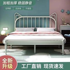 シンプル現代鉄芸ベッド北ヨーロッパ式プリンセスベッドシングルベッドinsネットレッド1m 1.2 1.5 1.8メートル