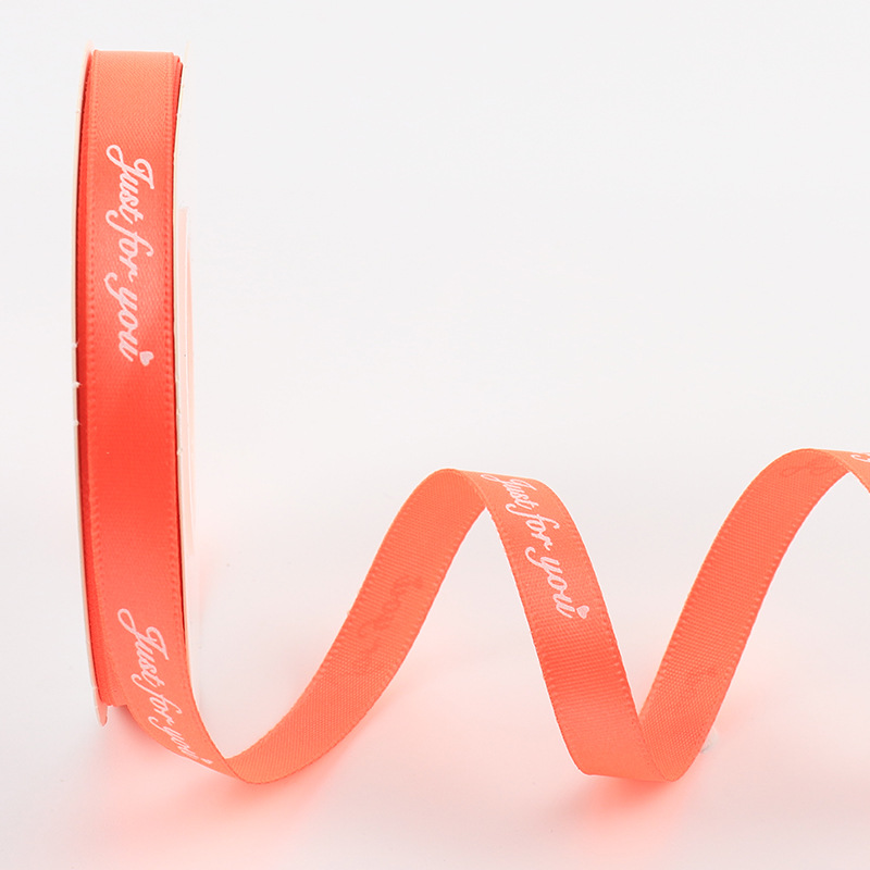 2,5 cm flor floral caja de regalo cinta de poliéster pastel DIY arco cinta sólo para usted letra inglesa cinta