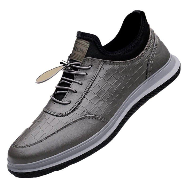 Zapatos de hombre transfronterizos, zapatos casuales de cuero para hombre, zapatos transpirables para hombre, zapatillas deportivas para hombre, zapatos para conducir, mocasines, zapatos casuales de cuero a cuadros