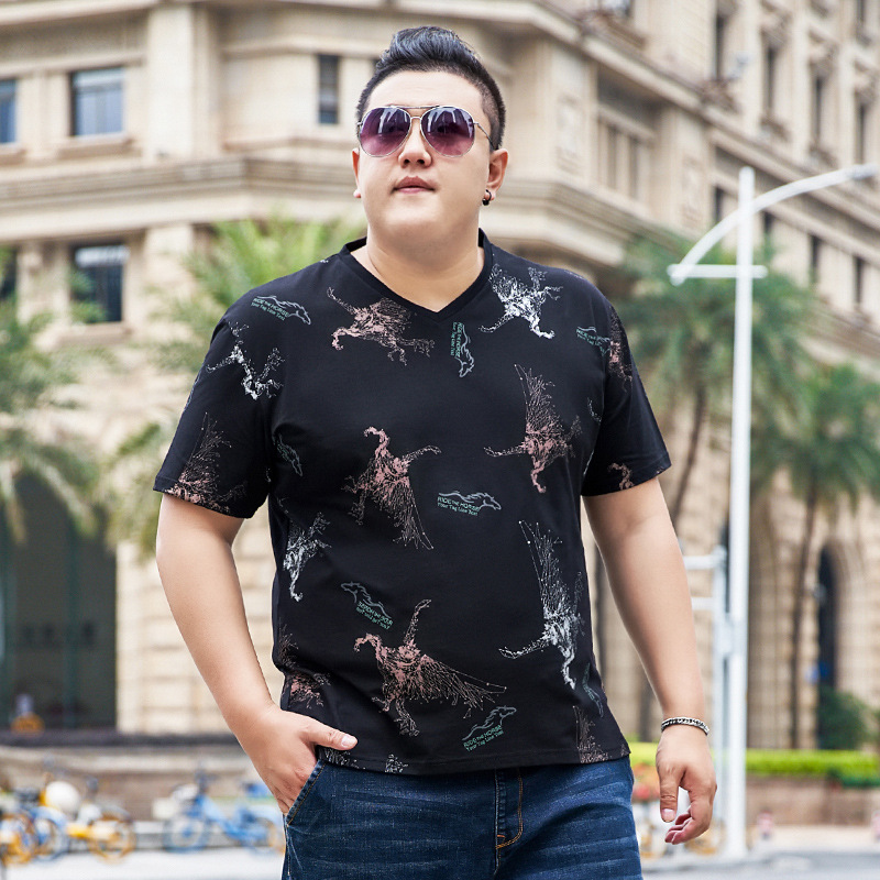 Summer thin all-over printed T-shirt men...