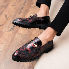 尖头婚庆伴郎结鞋半拖夜店皮鞋男英伦风黑色商务正装休闲工装皮鞋