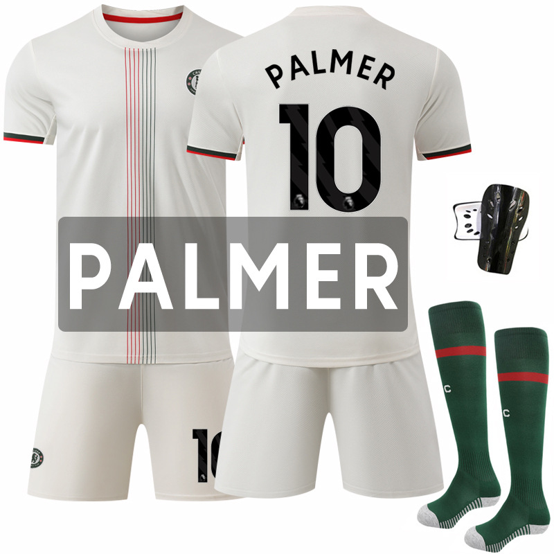 Camiseta de Fútbol de Chelsea 2526, Visitante, 17 Gana Chau, Club Chelsea, Número 10 Palmer, Camiseta de Fútbol Gana Chau