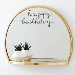 新款AD1133 個性英文happy birthday臥室浴室化妝鏡裝飾貼紙自粘