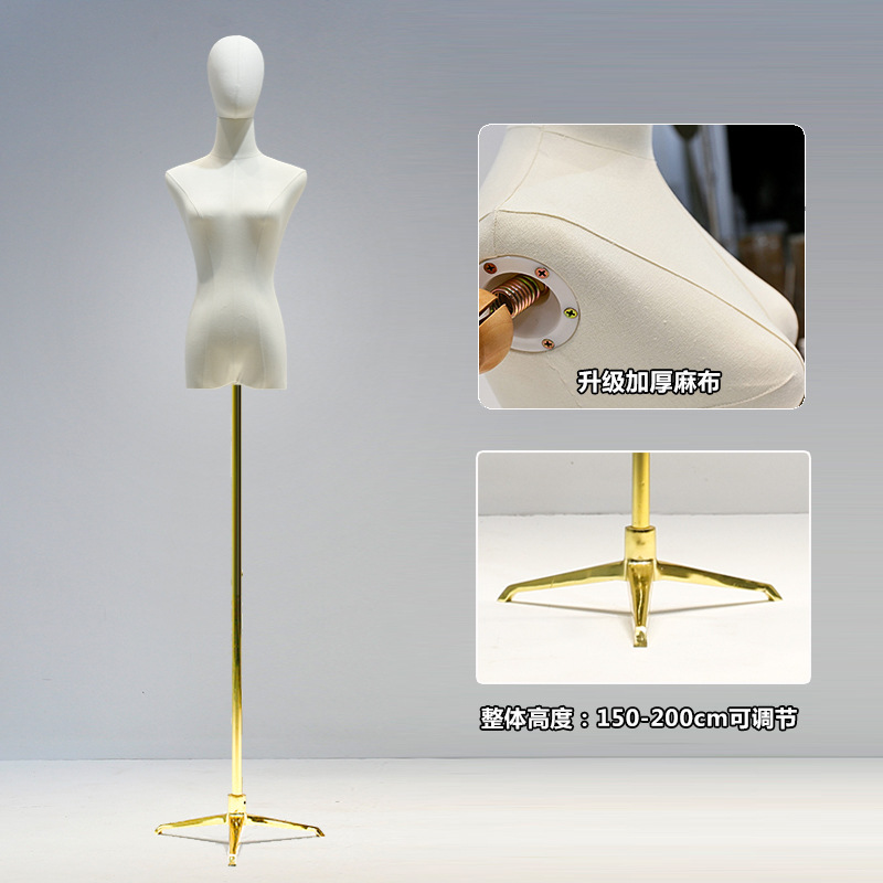 Molde de cabeza de triángulo de hierro dorado de lino grueso