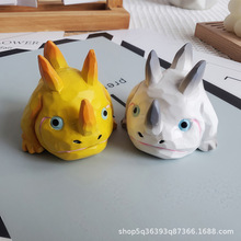 跨境新品创意热销可爱犀牛造型手工摆件搞怪趣味生日礼物装饰品