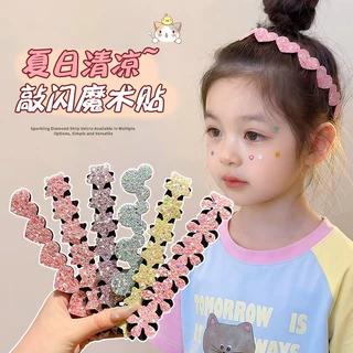 儿童星星发箍魔术贴头发贴女童头箍刘海贴魔术贴毛发碎发整理神器