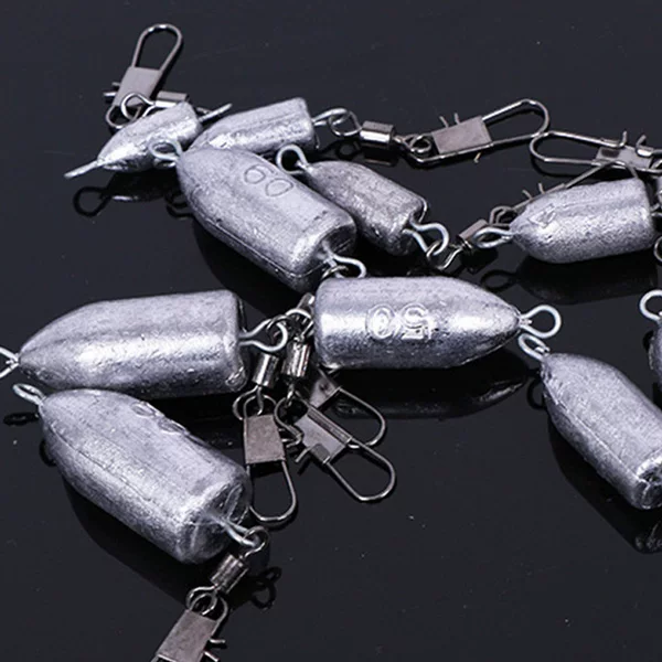 Wholesale bullet lead long-range sea rod with ring, fishing sinker, fishing gear accessories, connector, explosive hook, string hook, lead sinker with ring