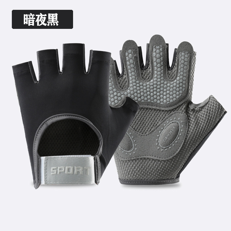 Nuevo guante deportivo para mujeres yoga antideslizante acondicionamiento físico hierro amortiguador resistente al desgaste transpirable anti-levantamiento guante de entrenamiento de medio dedo