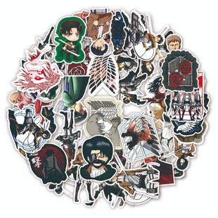 42 Мультфильм Атака Мультфильм Гигантские Граффити Наклейка Водонепроницаемый Блокнот Стакан Для Воды Ручной Счет Мультфильм Наклейка