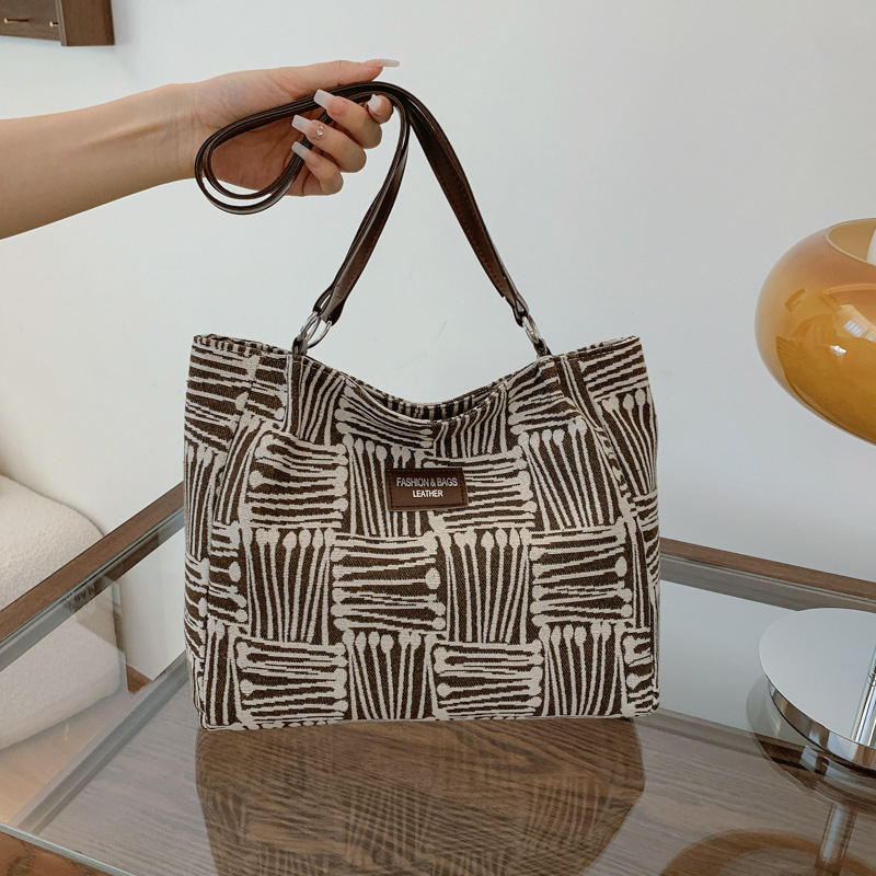 Bolsa de clase para estudiantes universitarios mujeres 2024 nueva moda mochila de viaje otoño gran capacidad rayas bolsa de mano