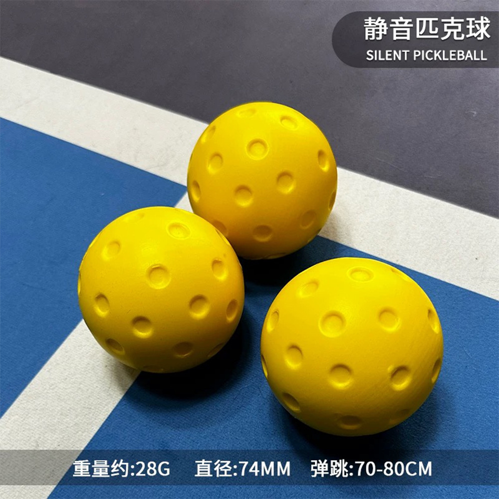 New High-Elasticity Family Low-Noise Pickleball 40-Hole Pu Foaming Process Durable and Silent Pickleball Wholesale