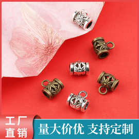 W031大孔珠合金9*10mm挂头项链扣珠子合金饰品配件diy手工材料