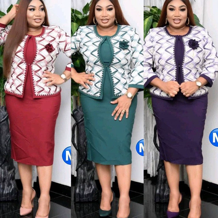 2021 Amazon AliExpress Африканский плюс размер Женский Рождественский новый пригородный костюм из двух частей с пузырьками и принтом