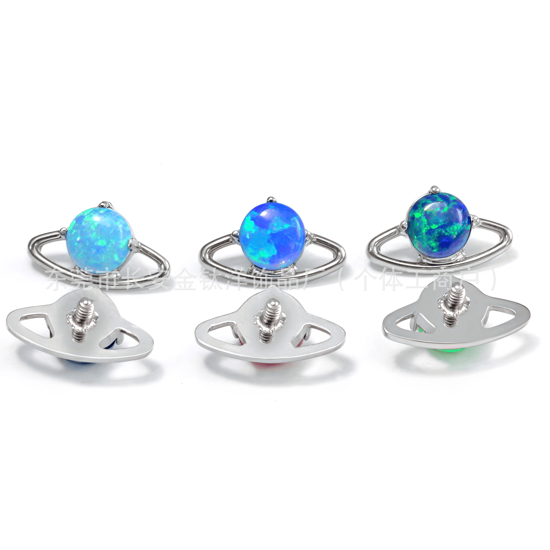 Labret piercing jewelry detail image