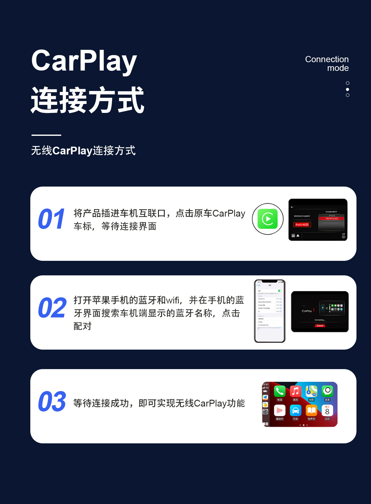 Wireless CarPlay module Android auto car machine navigation CarPlayI audio and video wholesale car