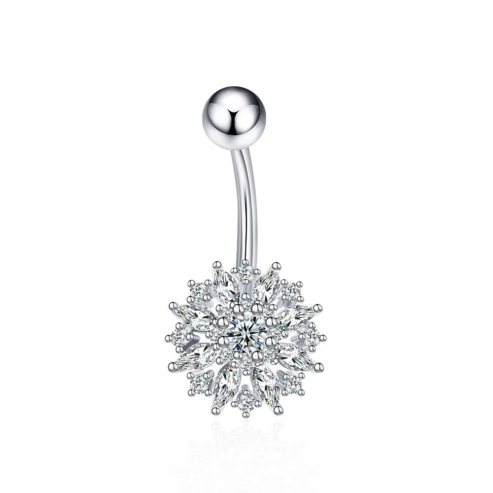 Silver pointed spike labret stud material detail