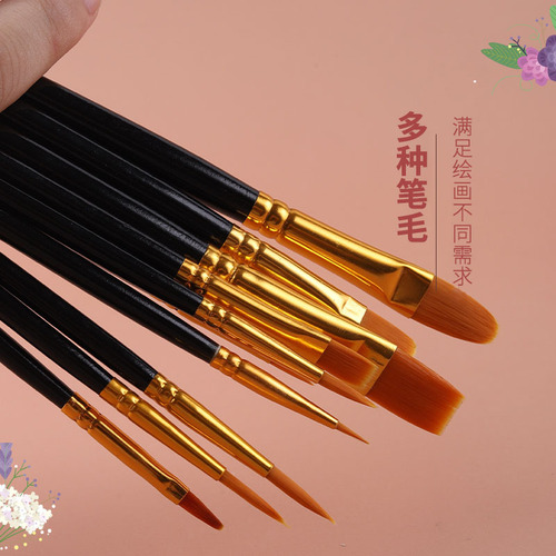 Cross-border nylon brushes, watercolor pens, pearlescent blue rods, art painting combination brushes, oil paintbrush sets can be wholesaled