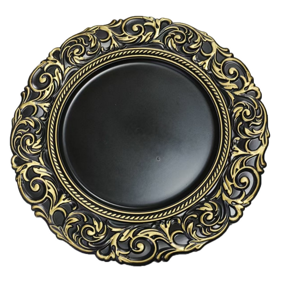 Fábrica de suministro de platos retro europeos almohadillas de banquete diseño artesanal de alta calidad platos antiguos fabricantes de platos grandes