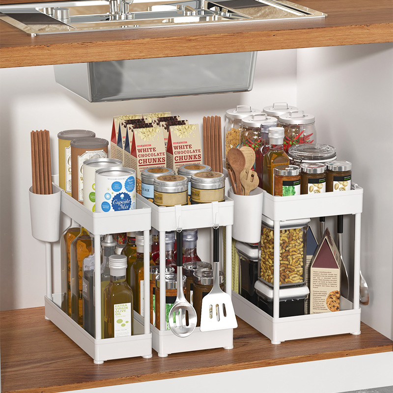 新款夹缝调料架卧室客厅桌面收纳整理架子简易厨房多功能置物架子