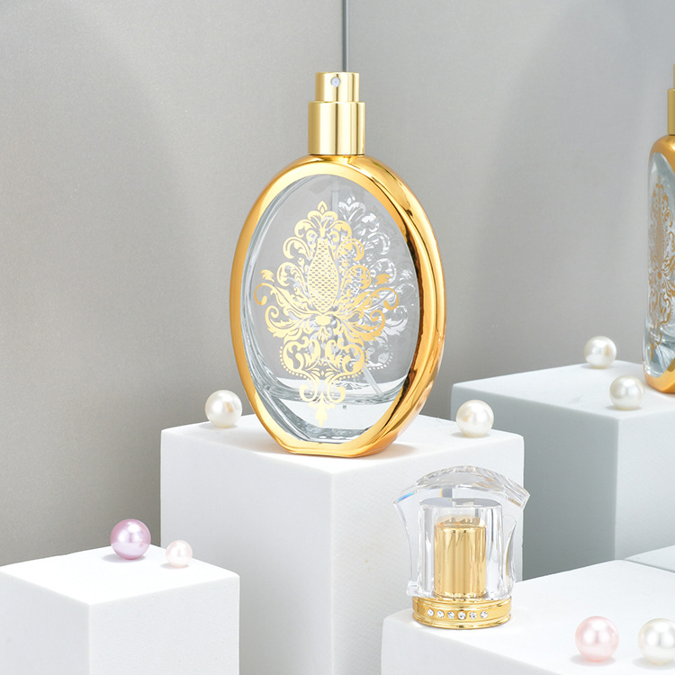 大容量50ml香水分装瓶按压细喷雾玻璃空瓶精致补水大瓶替换装