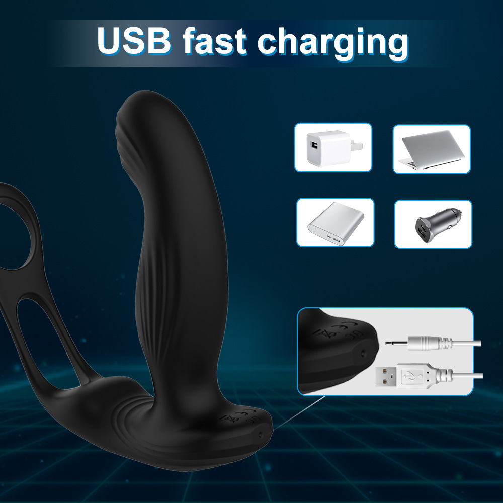 Warrior Prostata-Massagegerät mit Doppelring, Fernbedienung, Analplug, Unisex, Heizkammer, Vibrationsmasturbator_voghion.com