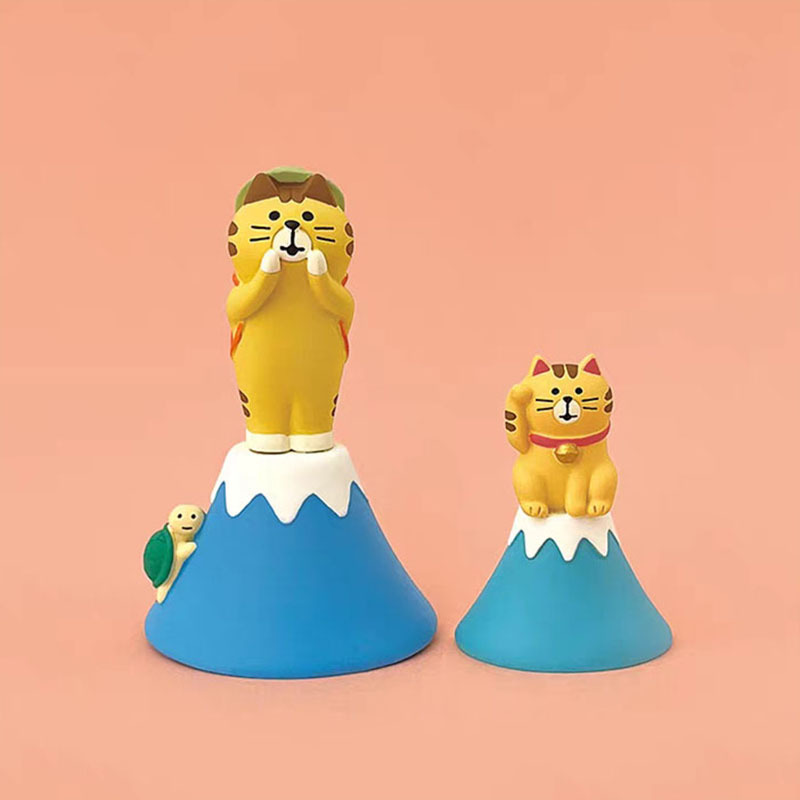 日本の猫の装飾品観光地ギフト ZAKKA ブラインドボックスフィギュア DIY シーン装飾樹脂工芸品小さな装飾品|undefined